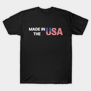 Made in the USA - Retro Patriotic American Flag USA T-Shirt